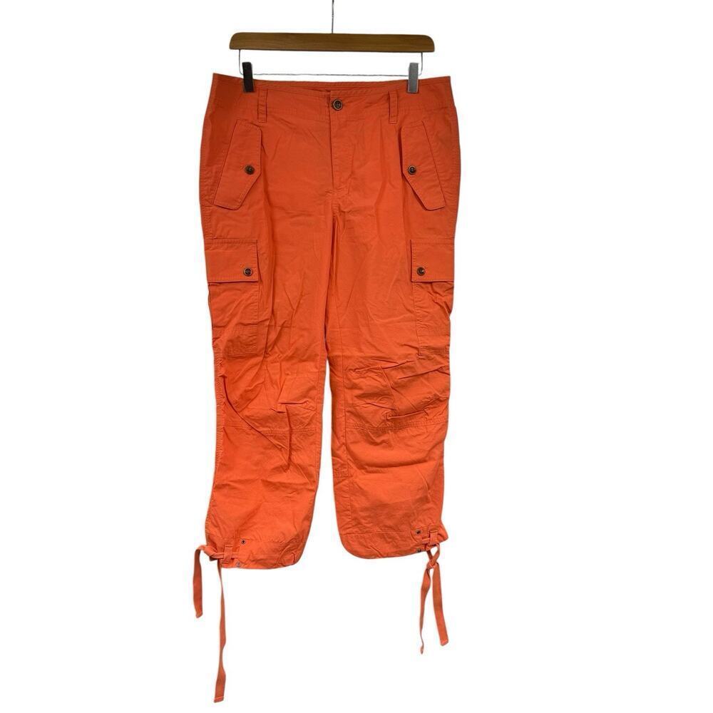 Lauren Ralph Lauren Corral Orange Cargo Style Pants Hiking Gorpcore Womens 8‎